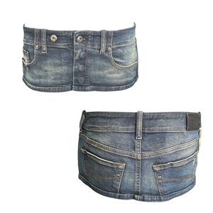 y2k vintage diesel low-rise micro mini skirt